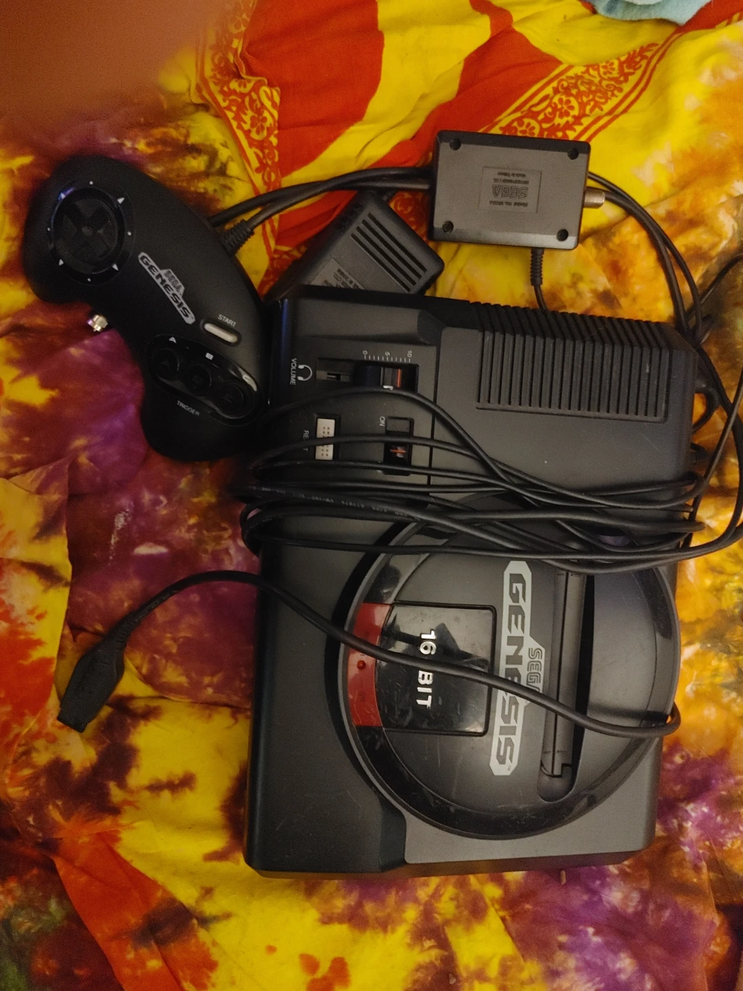 Sega Genesis 16-Bit Console with Controller and Power Adapter