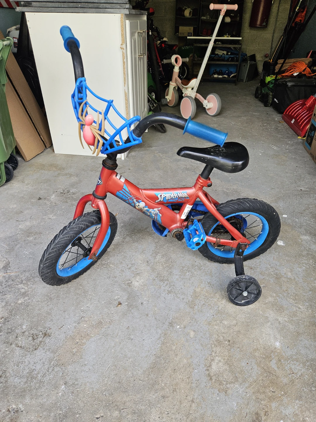 Kids Spiderman Bicycle with Training Wheels