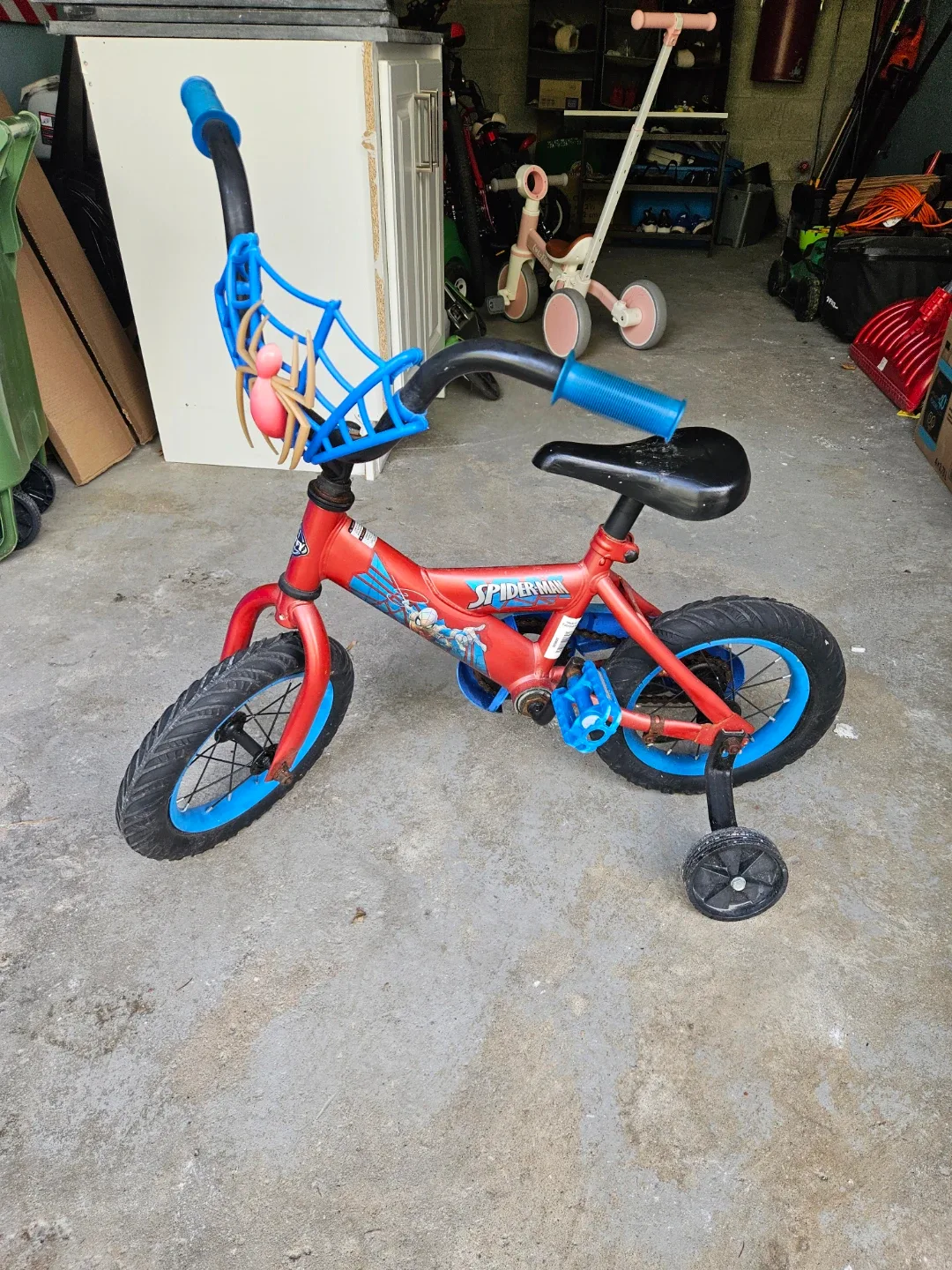 Kids Spiderman Bicycle with Training Wheels