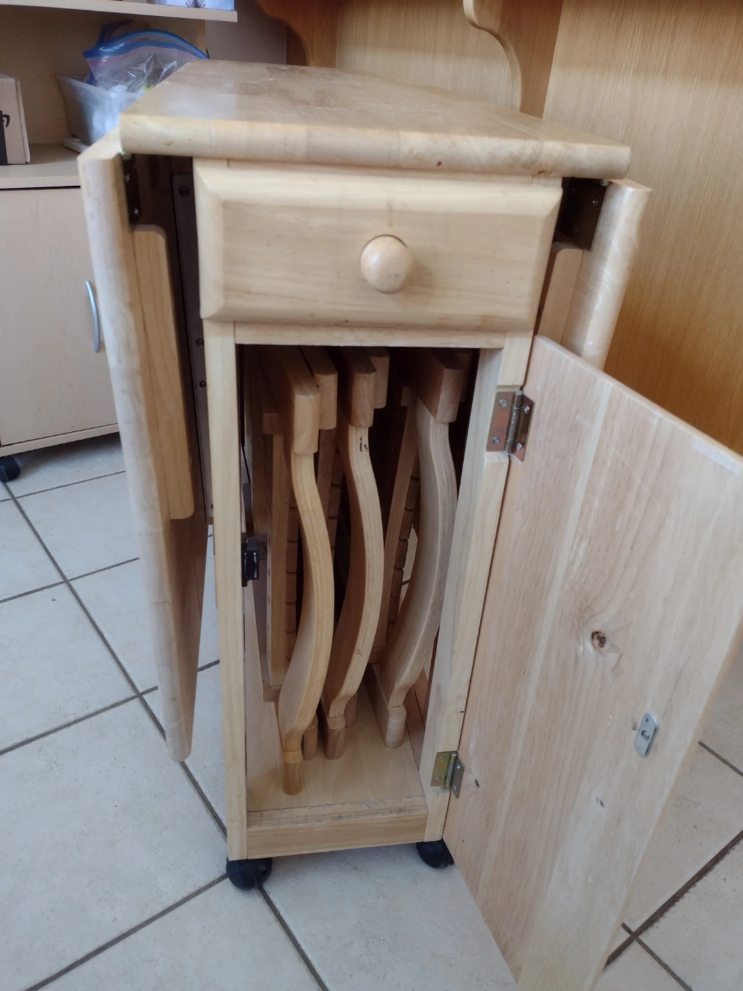 Drop Leaf Table with Storage - photo 5