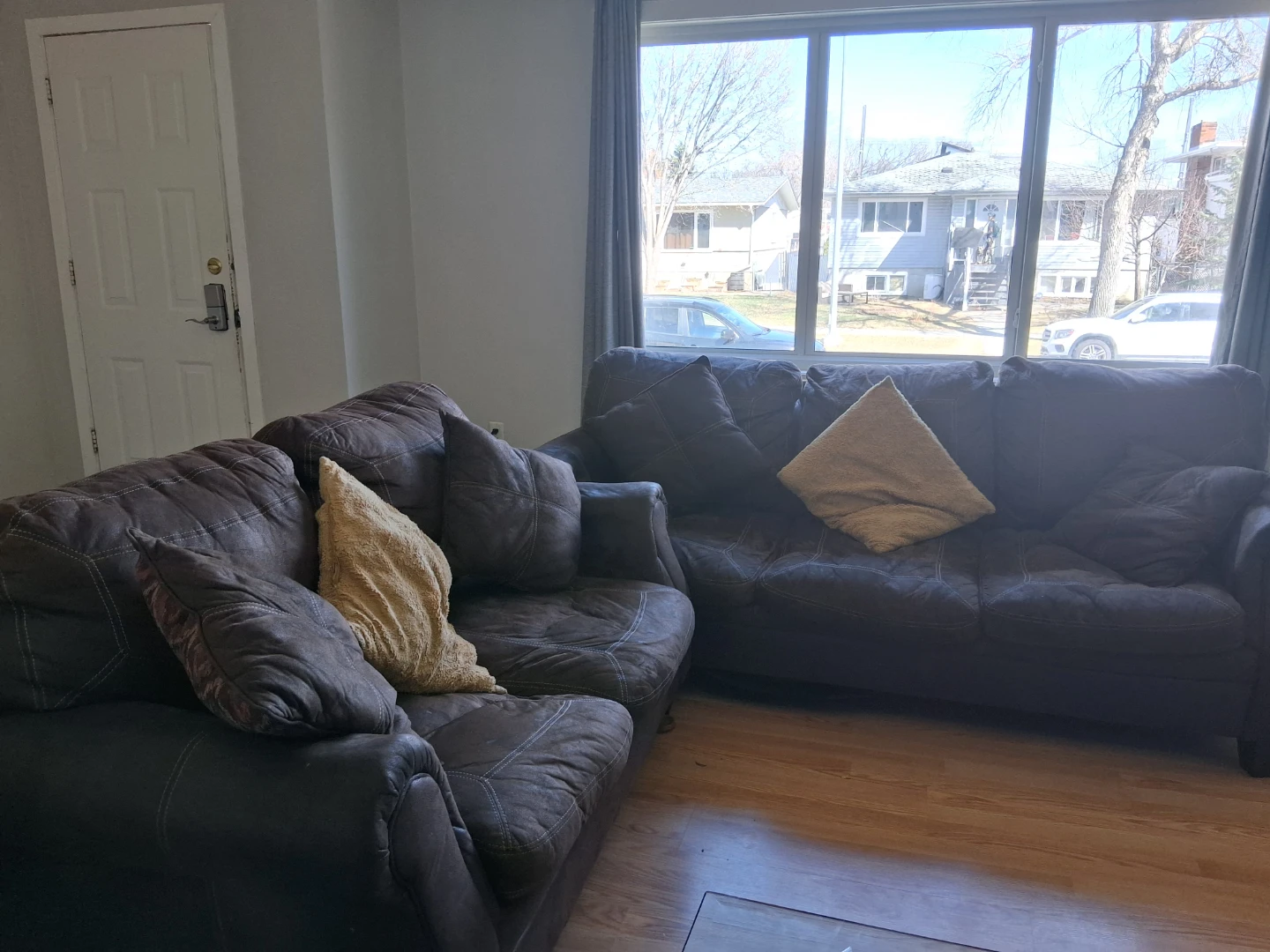 Brown Suede-like Sofa