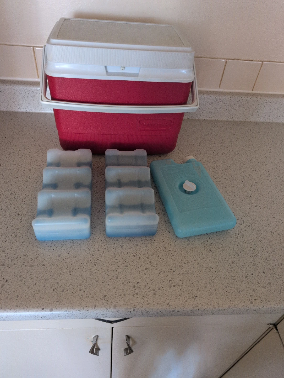 Red and White Cooler with Ice Packs - photo 3