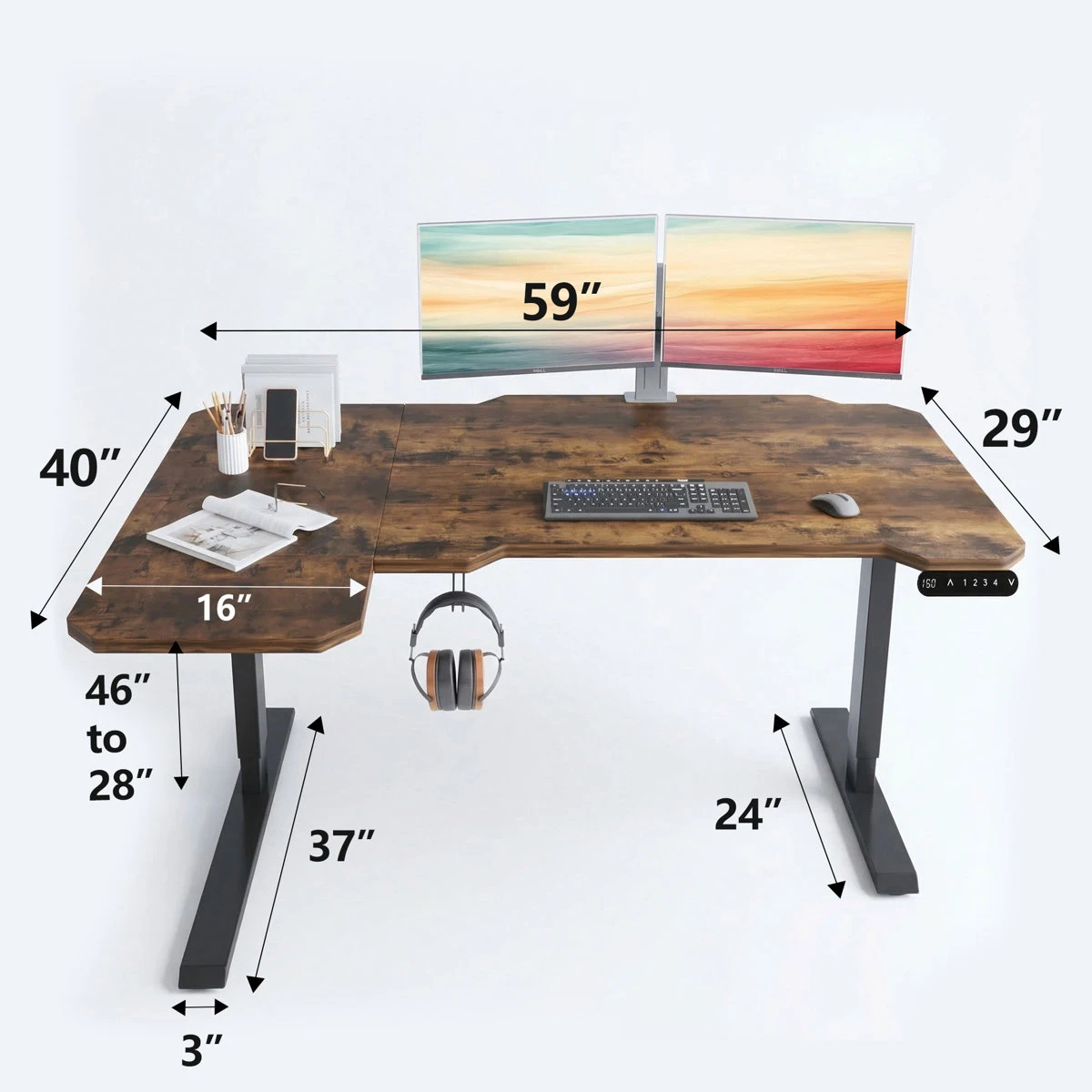 L-Shaped Standing Desk - photo 2