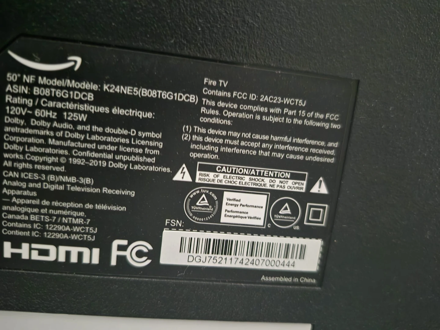 Amazon 51" fire TV and sound bar for sale - photo 3