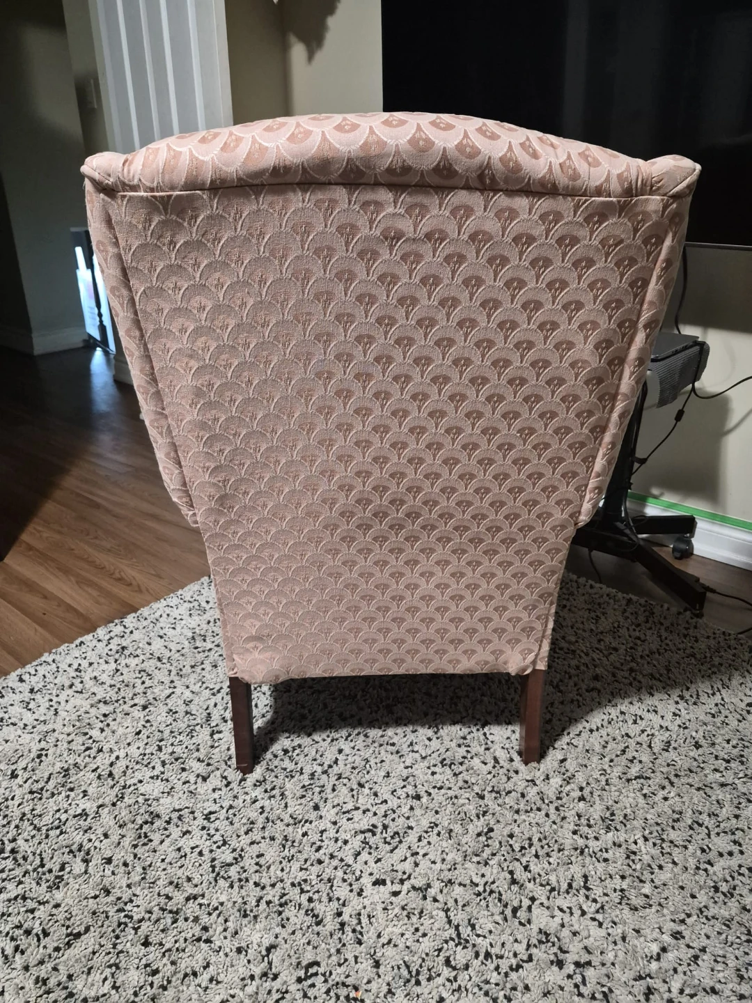 Pink Wingback Accent Chair - photo 2