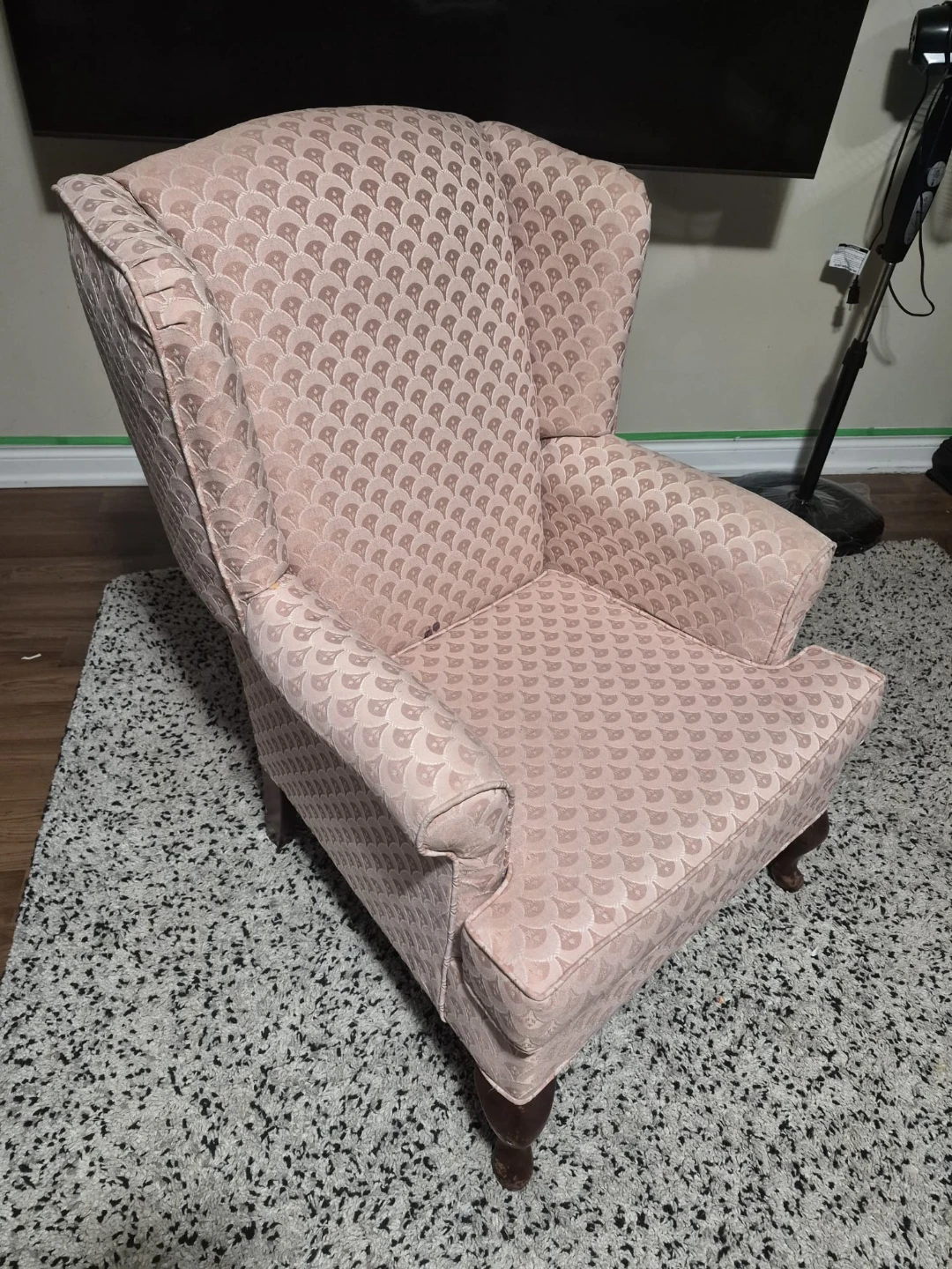 Pink Wingback Accent Chair - photo 3