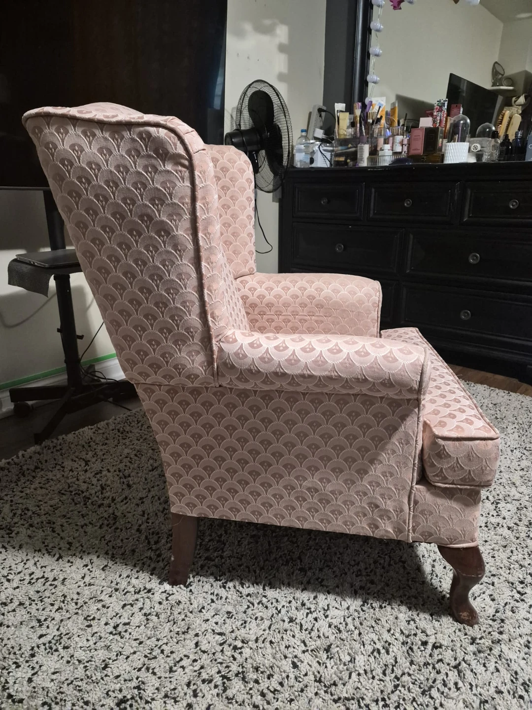 Pink Wingback Accent Chair - photo 4
