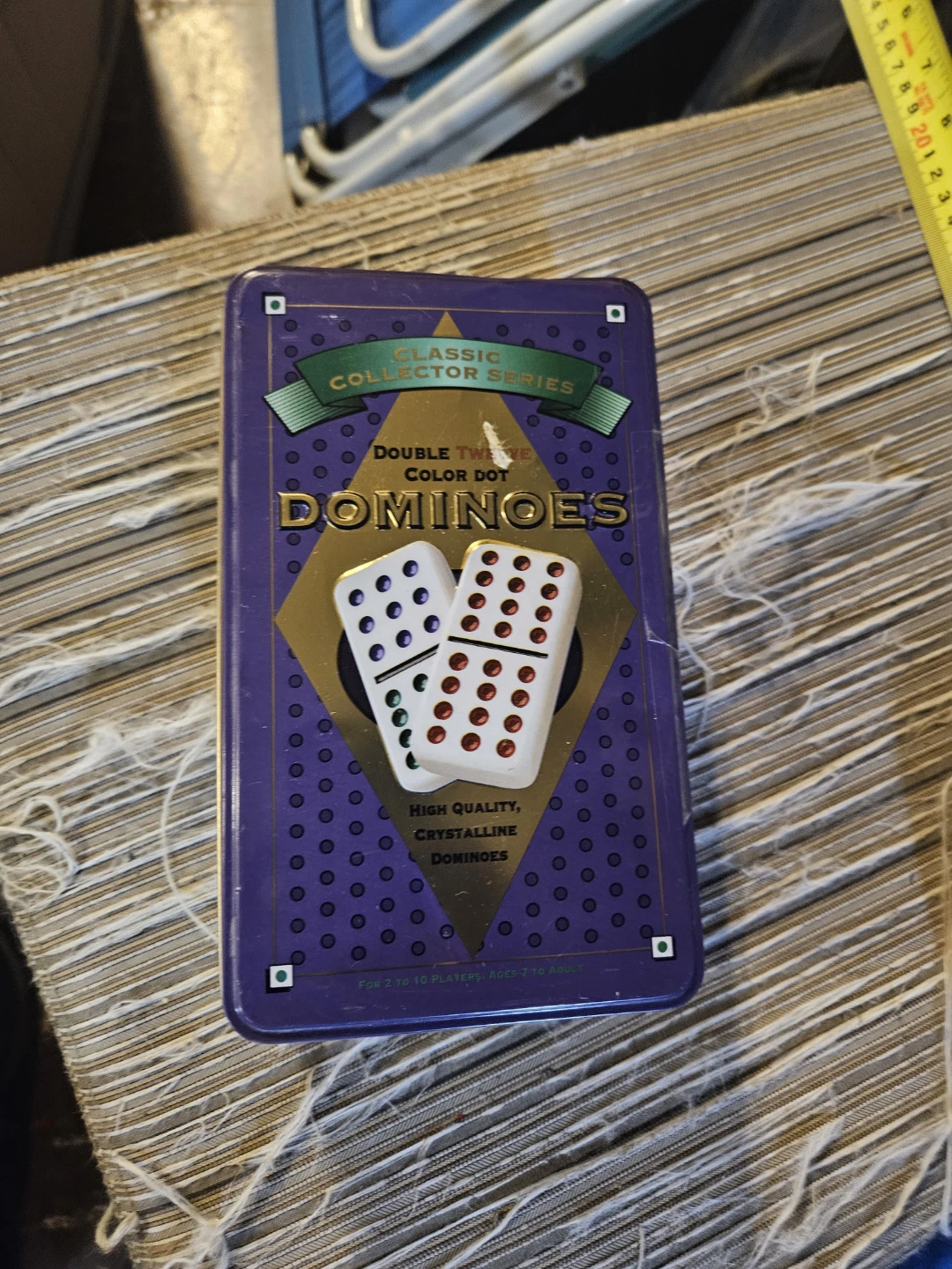 Double Twelve Color Dot Dominoes Tin - photo 2
