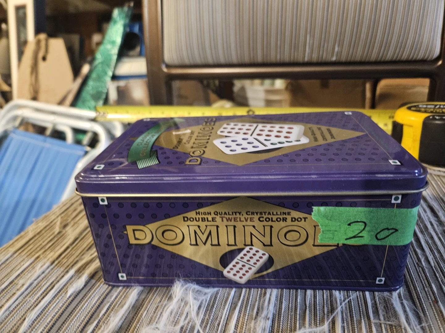 Double Twelve Color Dot Dominoes Tin - photo 3
