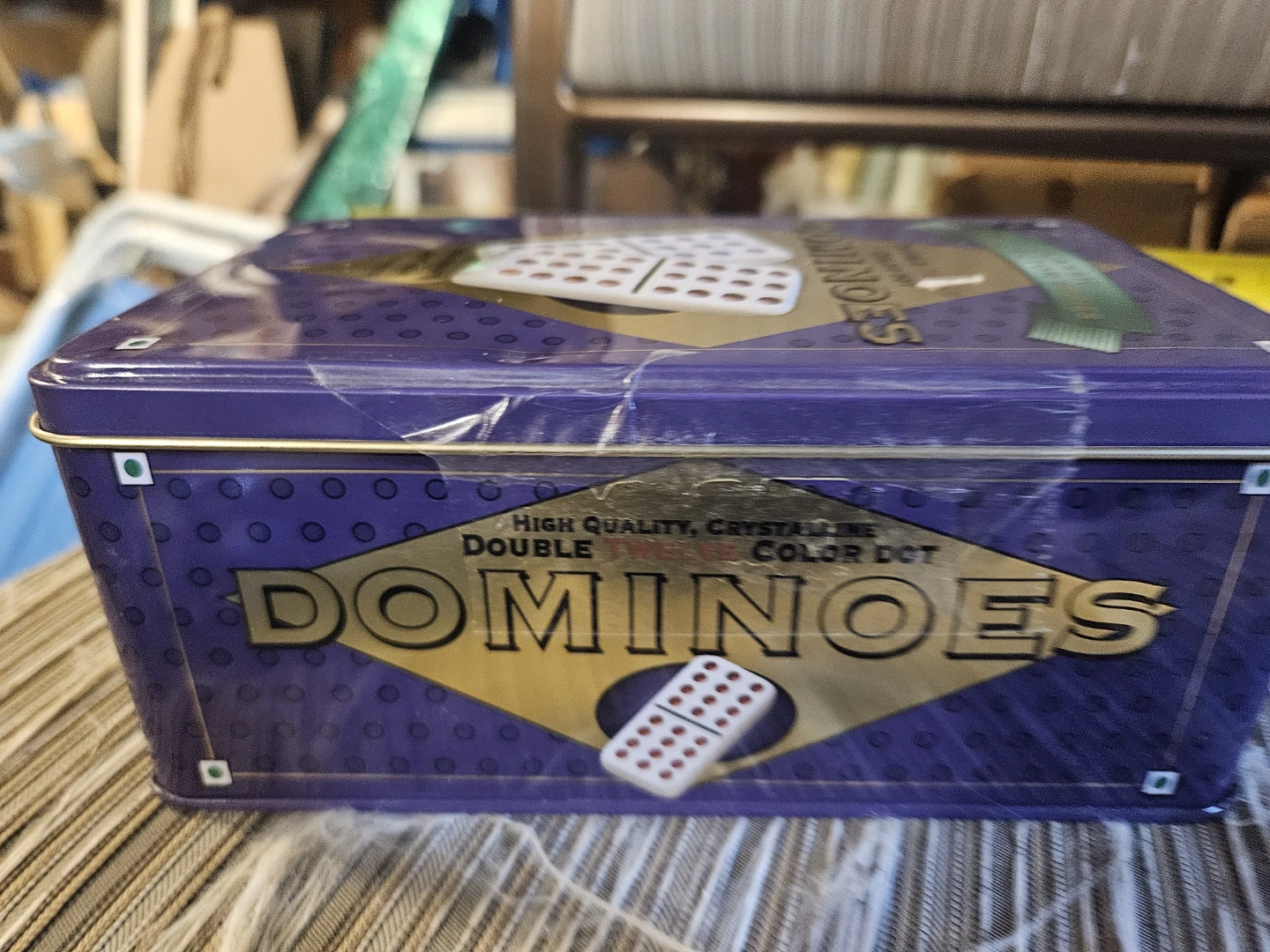 Double Twelve Color Dot Dominoes Tin - photo 4