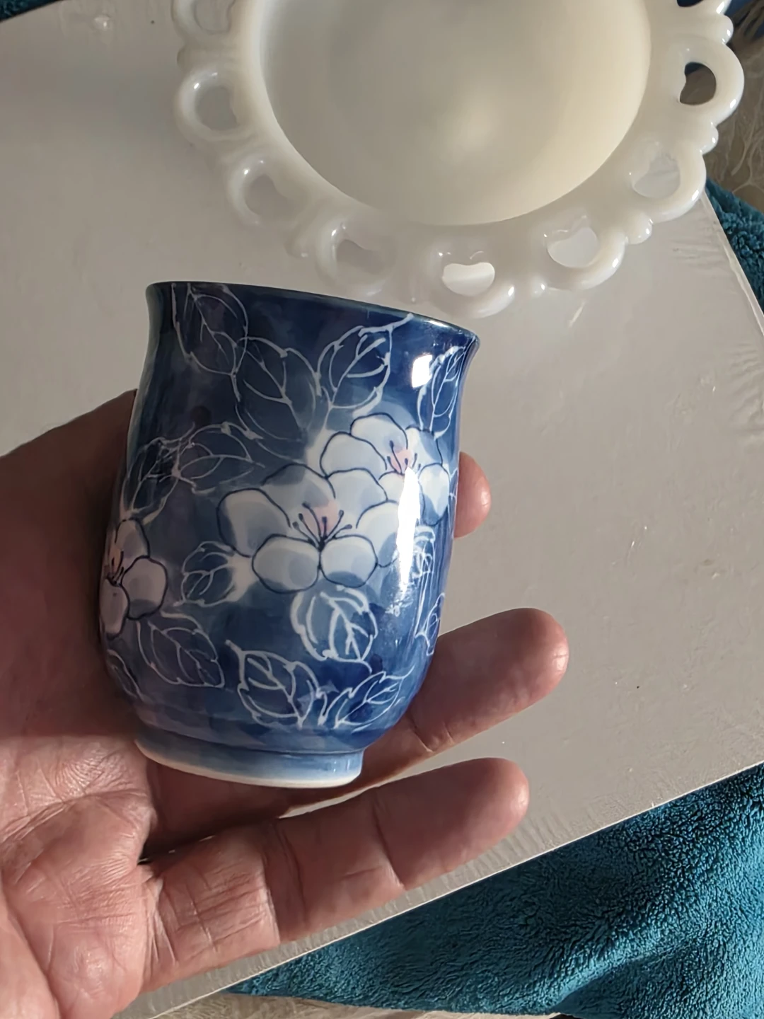 Arita pircelain Blue Floral Ceramic Tea Cup - photo 2