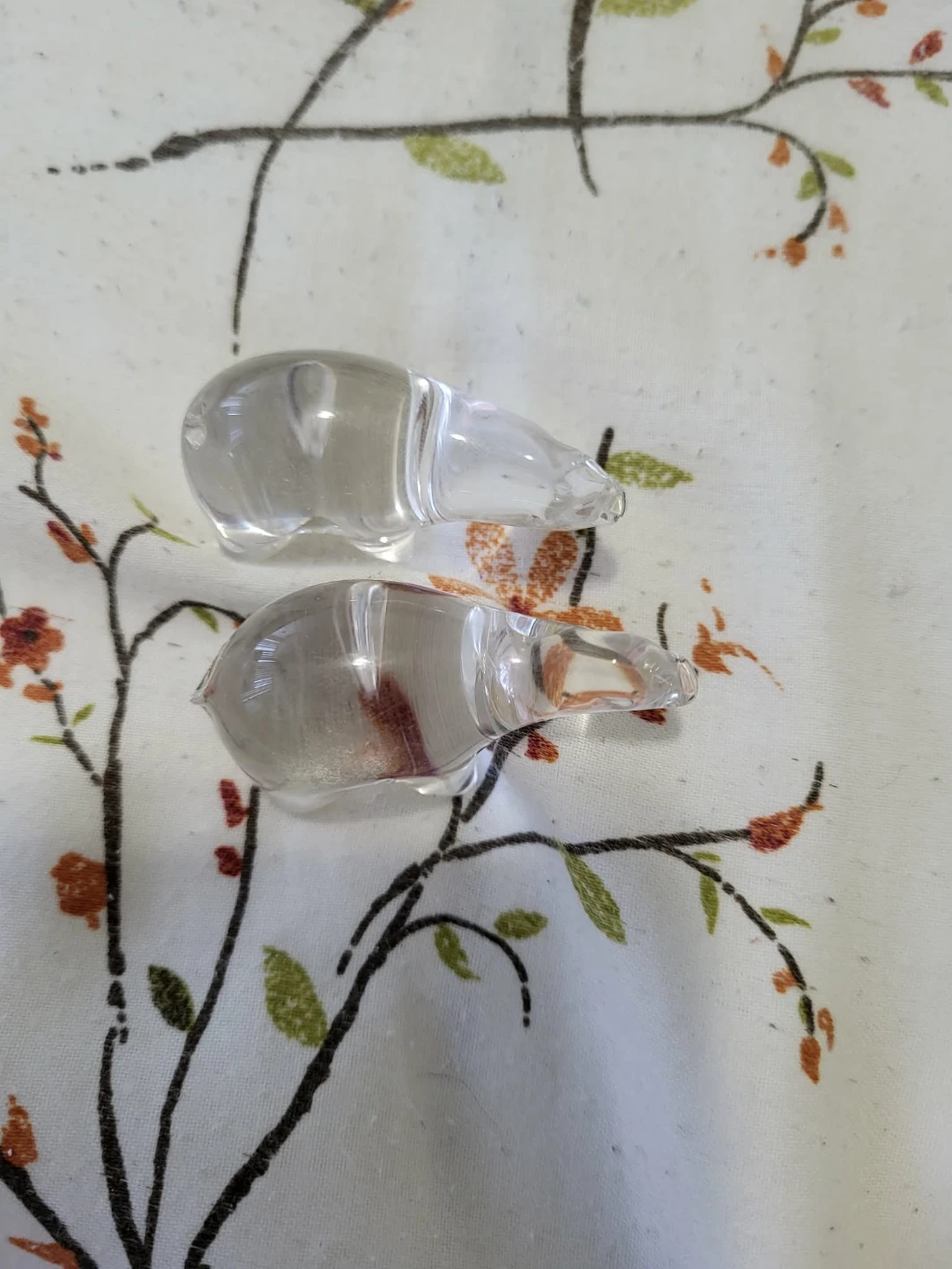 Clear Glass Bear Figurines (Set of 2)