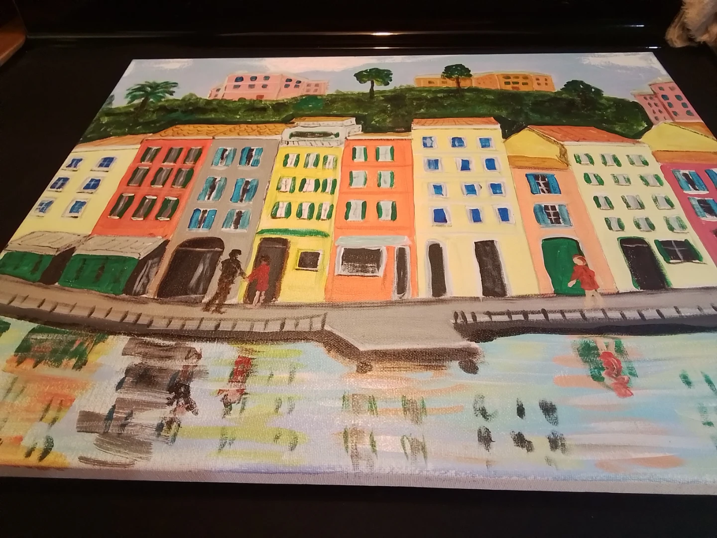Chris de Combe "Harbor Vista" Acrylic on Canvas Painting - photo 5