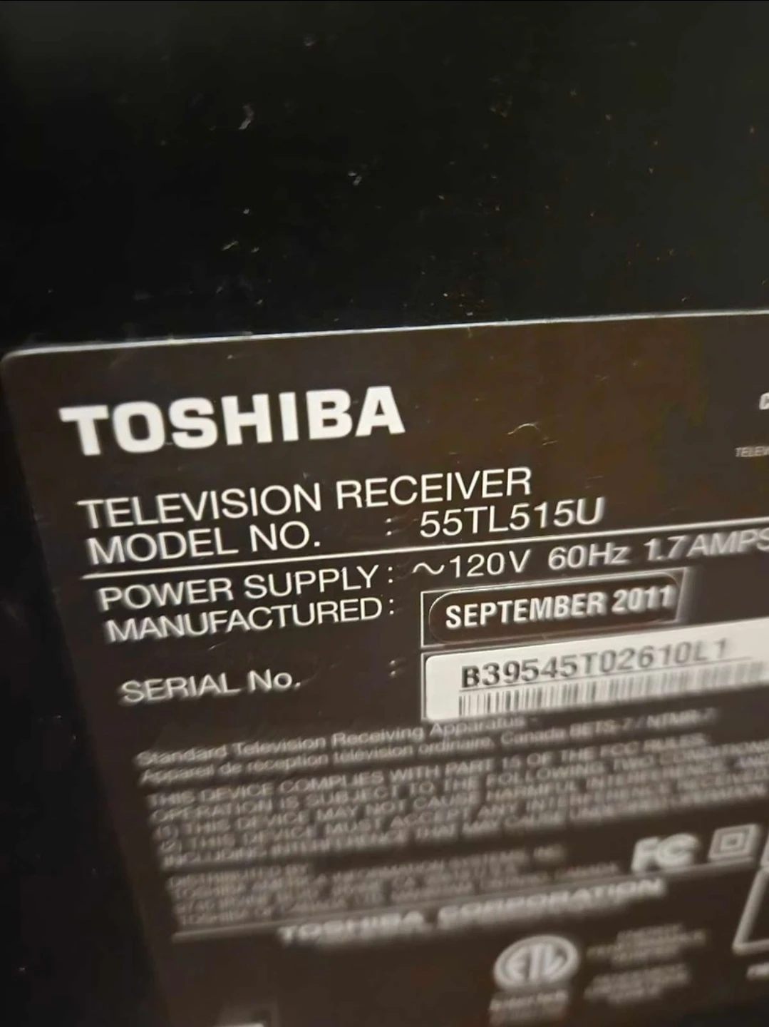 Toshiba 55" 1080p 3D LED Smart with Wi-Fi® $220 - photo 2