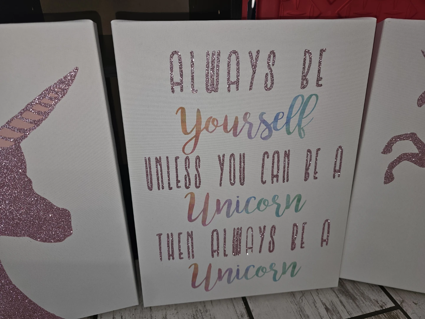Set of 3 Unicorn Canvas Wall Art - photo 2