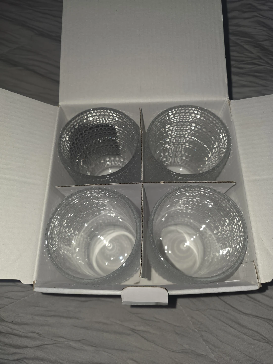Halo Set of 4 Bubble Texture Cooler Glasses - photo 2