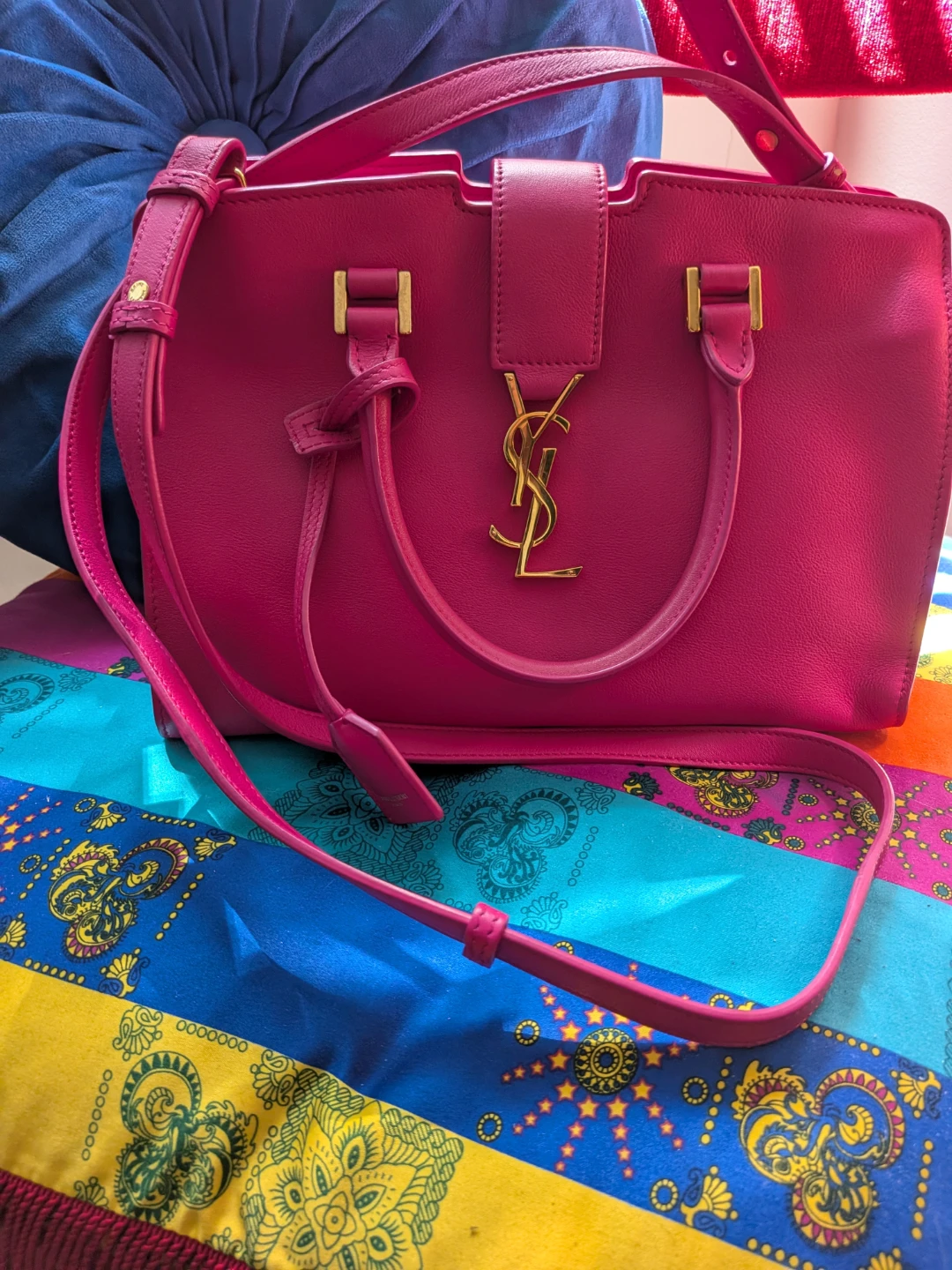 Saint Laurent Pink Leather Handbag