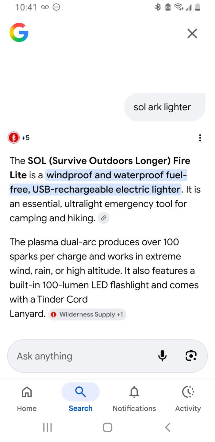 Sol ark lighter rechargeable. - photo 2