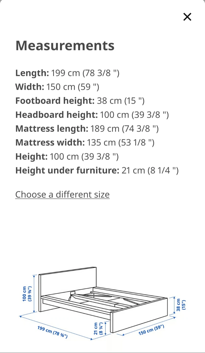 *Ikea White Malm Bed Frame-Like New - photo 4