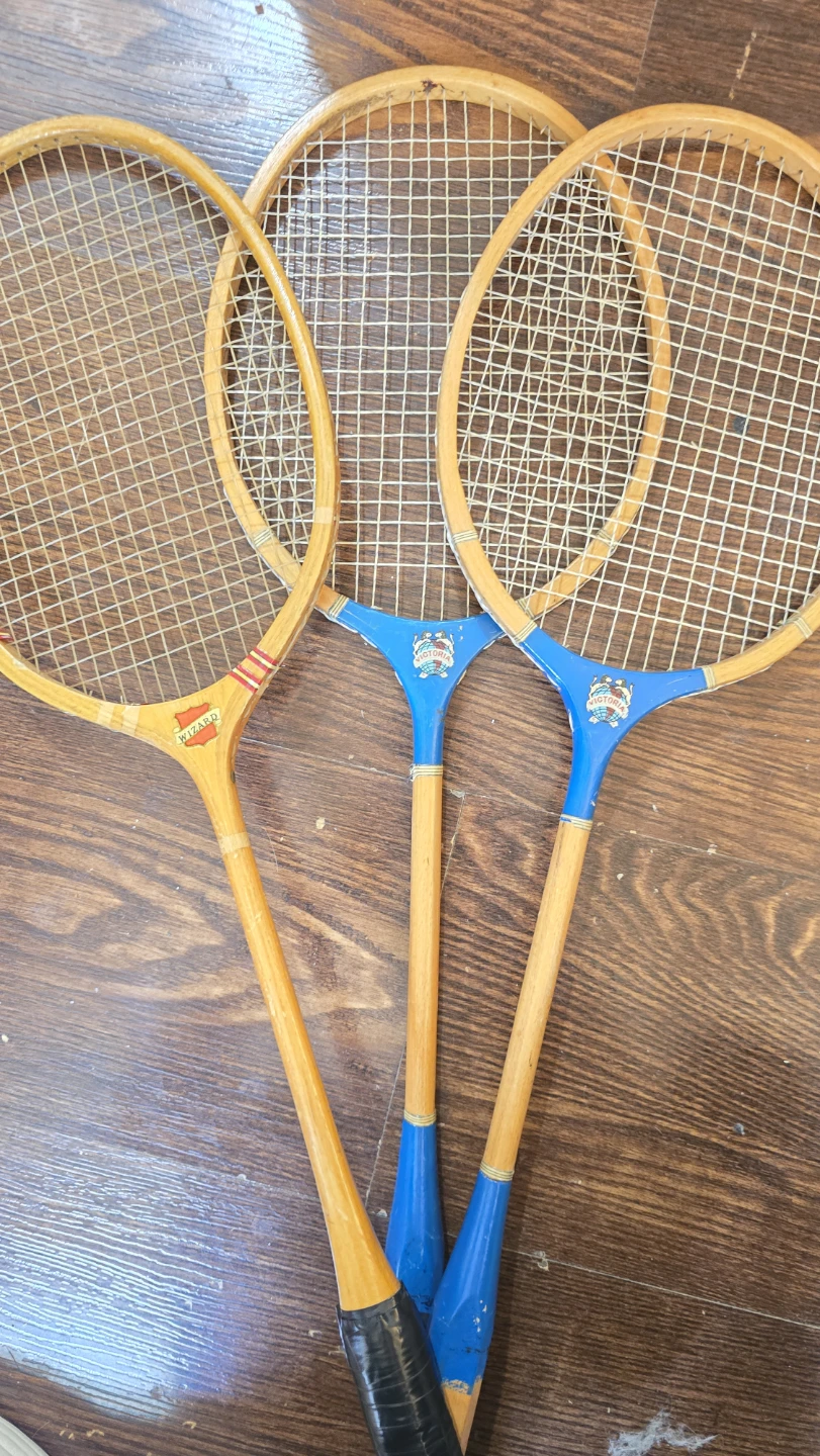 Vintage Wizard and Victoria Badminton Rackets - Set of 3 - photo 2