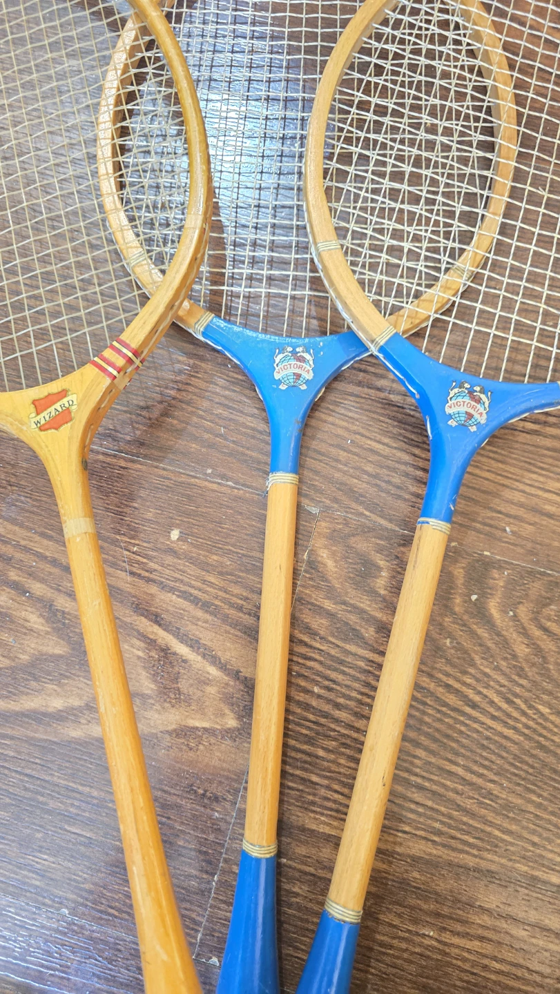 Vintage Wizard and Victoria Badminton Rackets - Set of 3 - photo 5