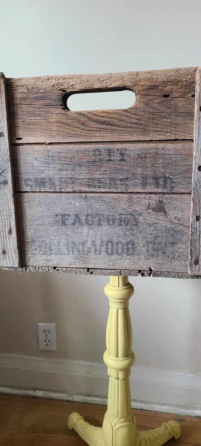 Antique Wood Crate / Box from Collingwood ON factory - photo 4