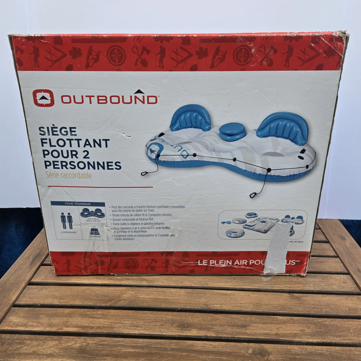 Brand new 2 person inflatable river double tube