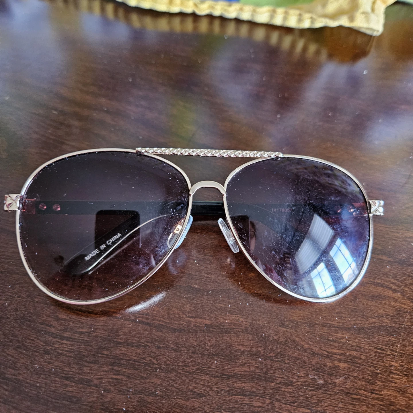 Aviator Sunglasses with Rhinestone Detail - photo 2