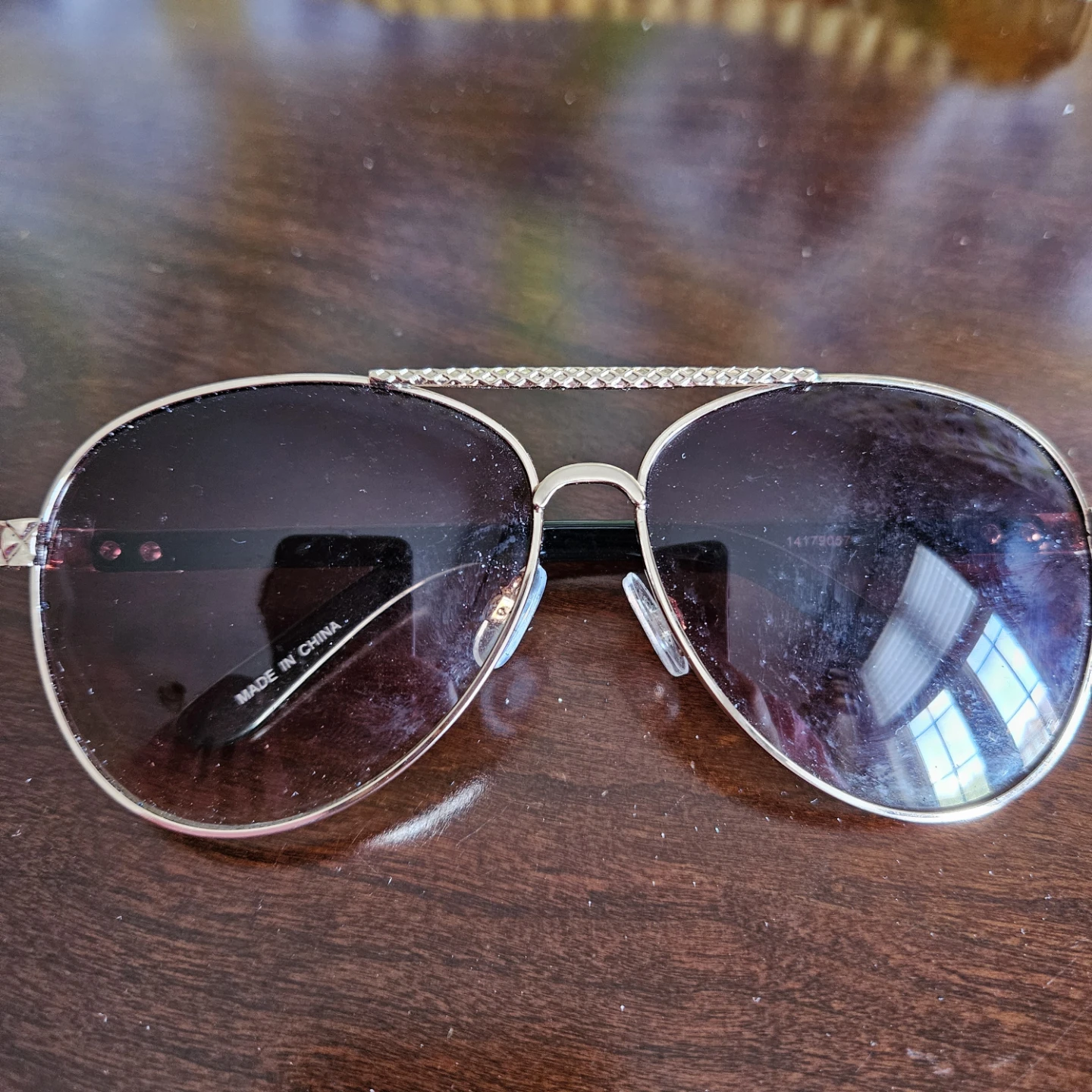 Aviator Sunglasses with Rhinestone Detail - photo 3