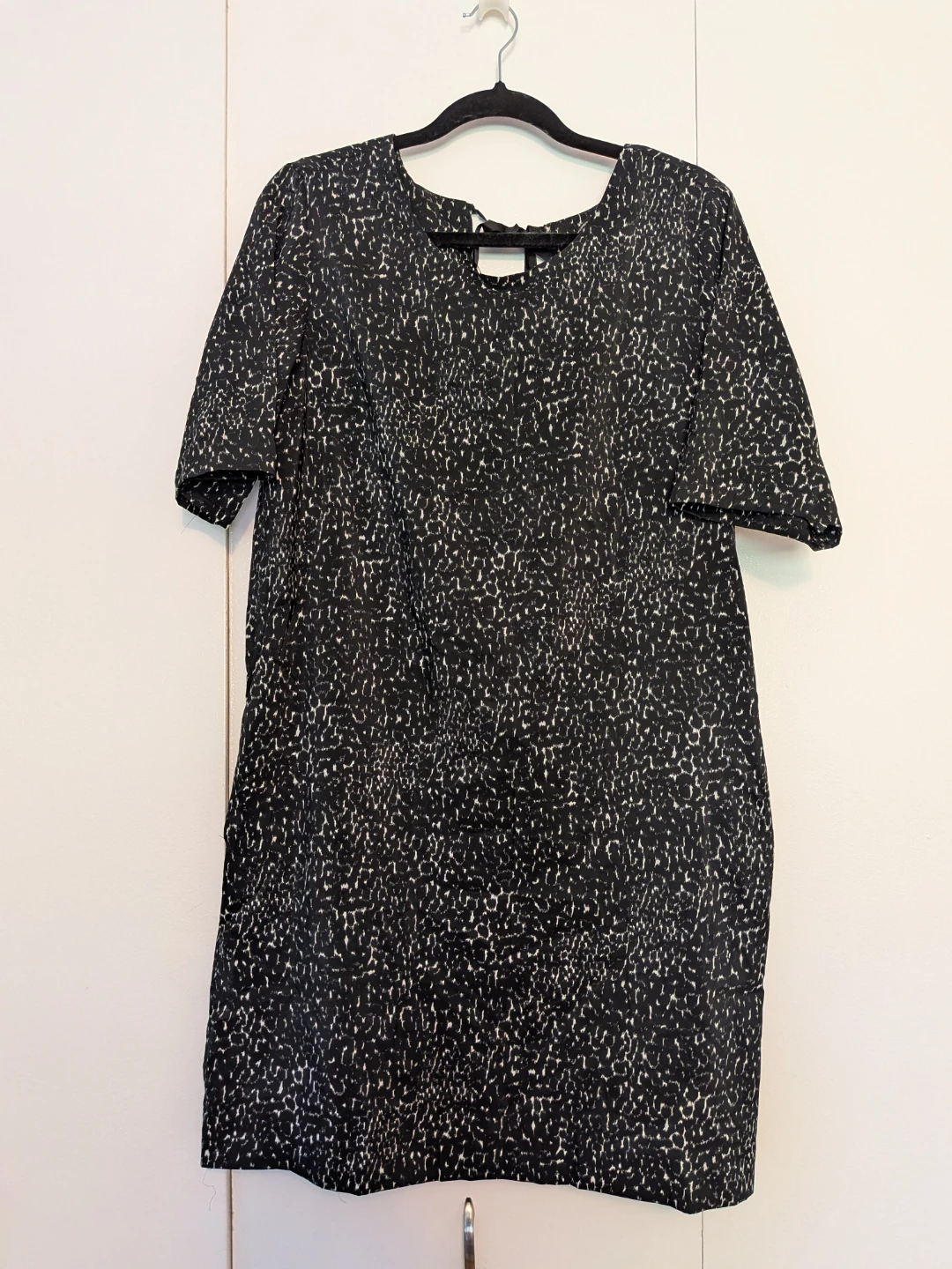 COS Black & White Print Short Sleeve Dress
