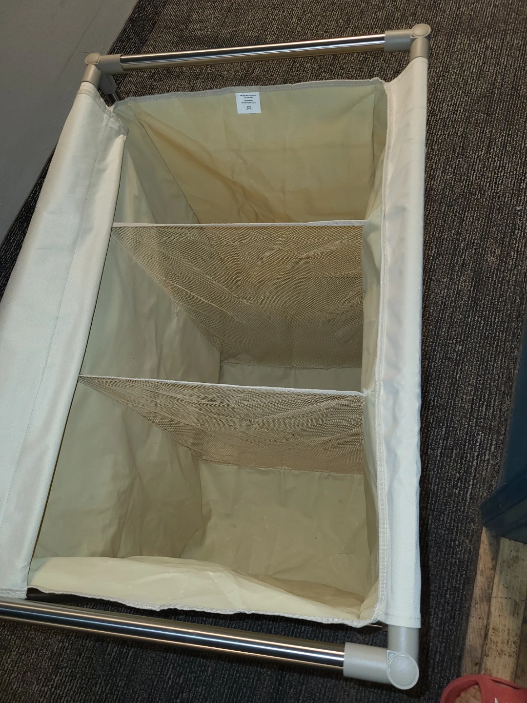 3-Bin Laundry Sorter Hamper on wheels