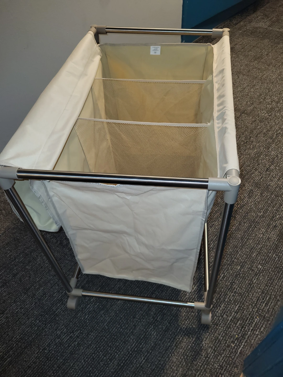 3-Bin Laundry Sorter Hamper on wheels - photo 3