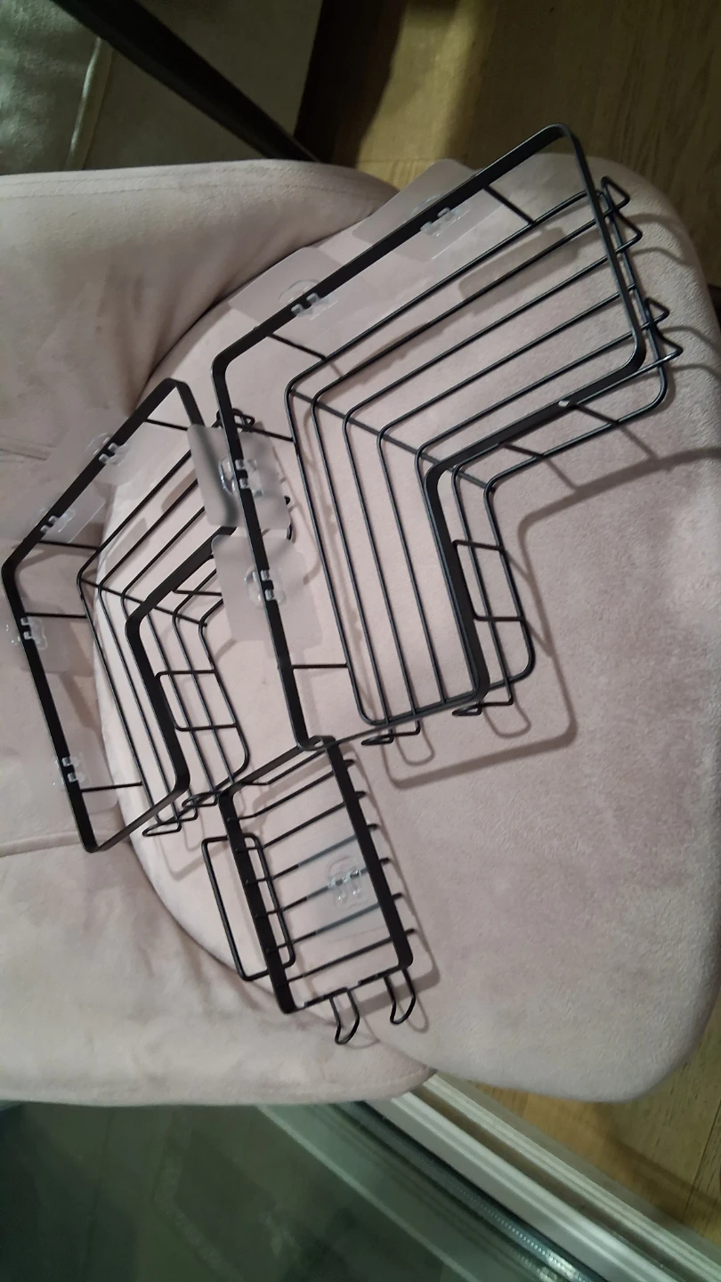 3 Piece Adhesive Mount Corner Shelf Shower Caddy Set - photo 2