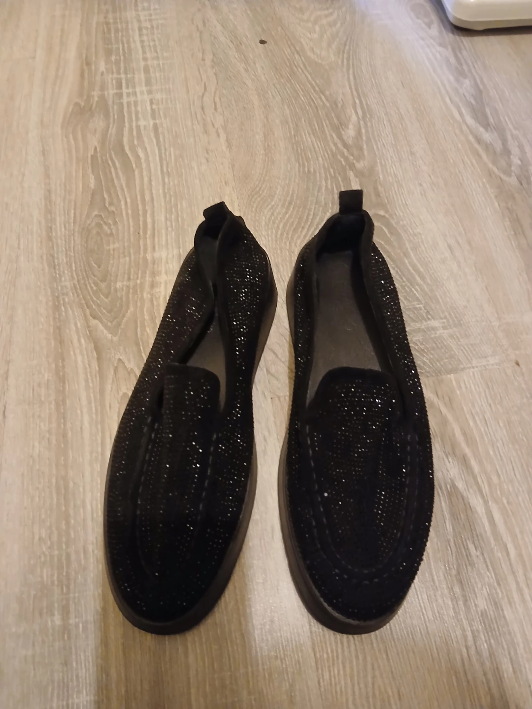 Comfy Brand Black Embellished Loafers Size 40