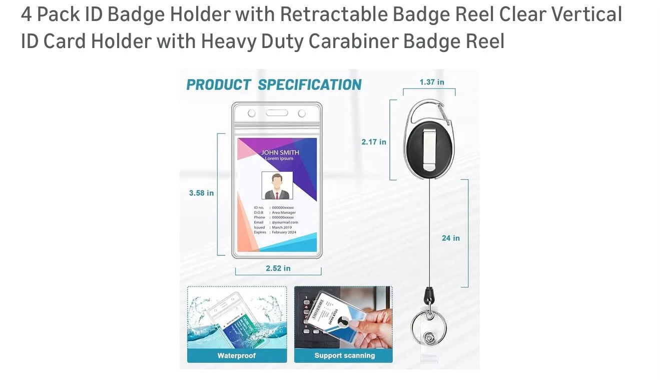 Retractable ID Badge Holder - photo 2