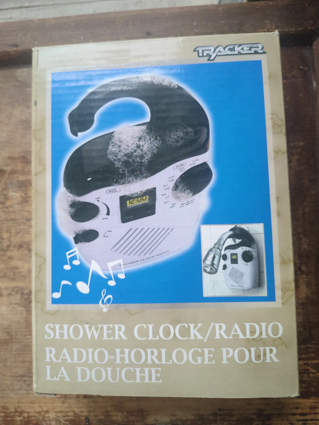 Tracker Shower Clock/Radio