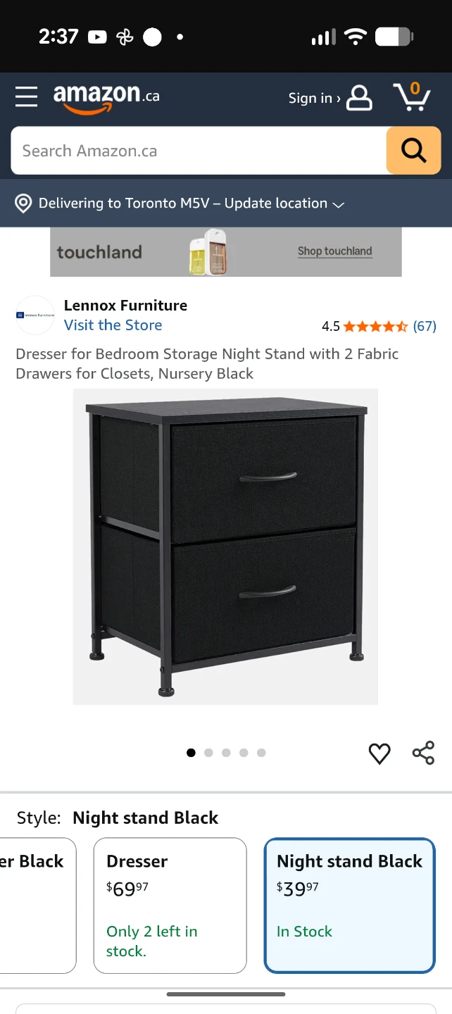2-Drawer Fabric Storage Unit - photo 2