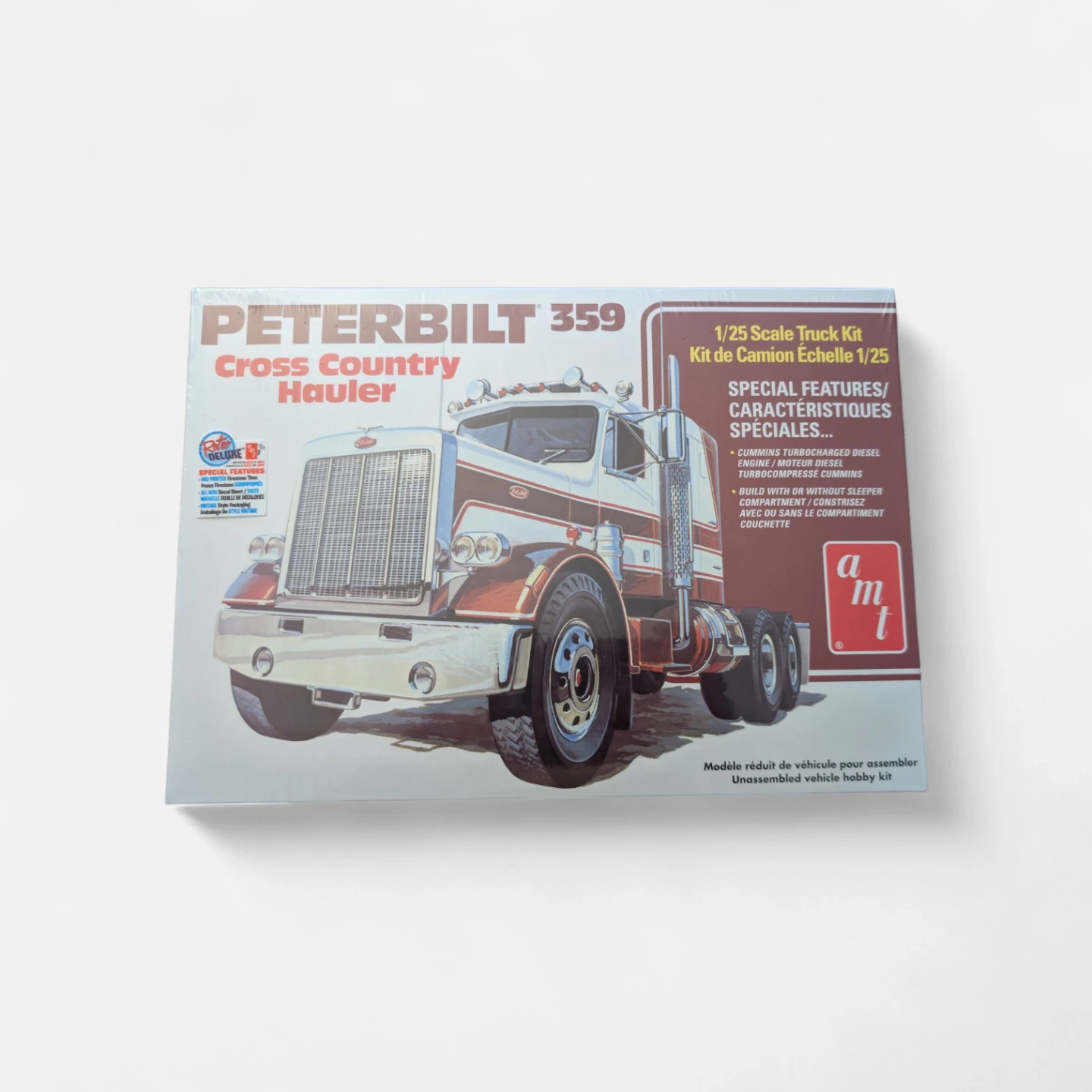 AMT 1/25 Scale Peterbilt 359 Cross Country Hauler Model Kit