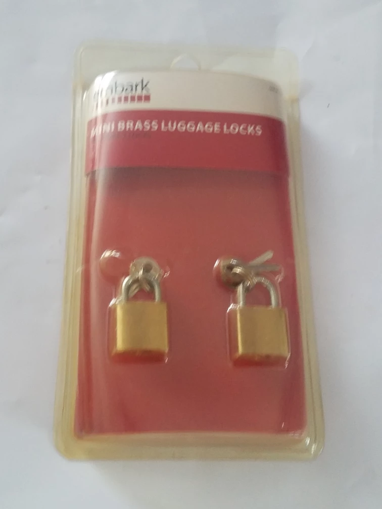 Mini Brass Luggage Locks (2 Pack)