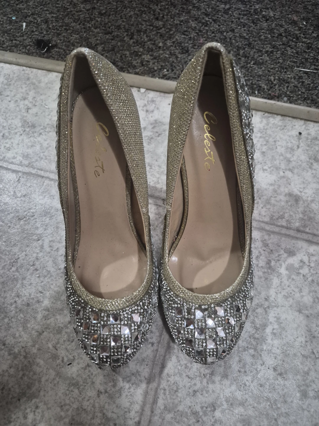 Celeste Embellished Glitter Heels Size 8.5