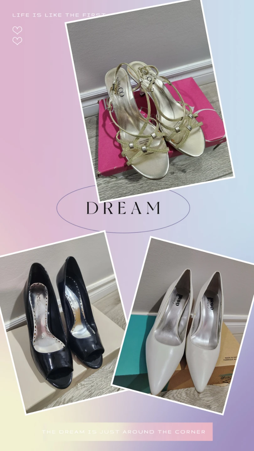 Gorgeous Heels (Sz 7)-BCBG OpenToe,Nine West Gold,Bravo White