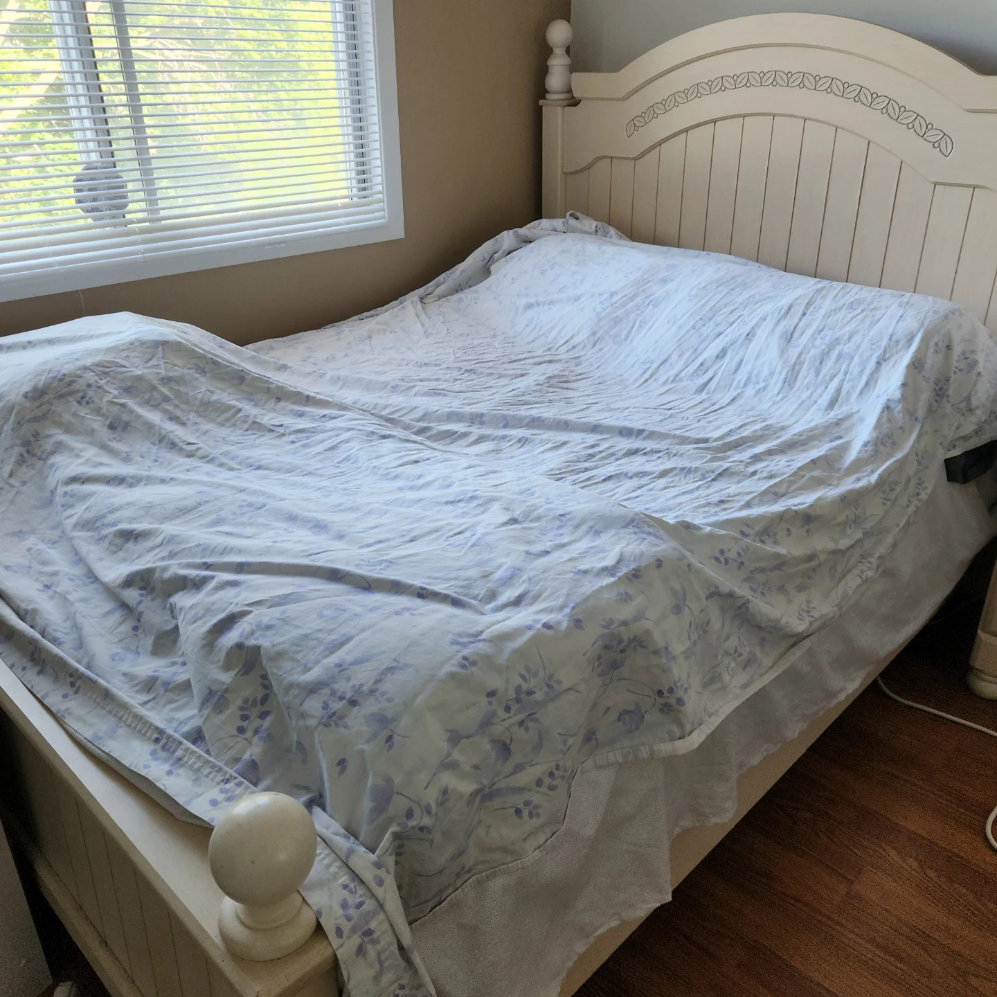 White Twin Bed Frame with Headboard