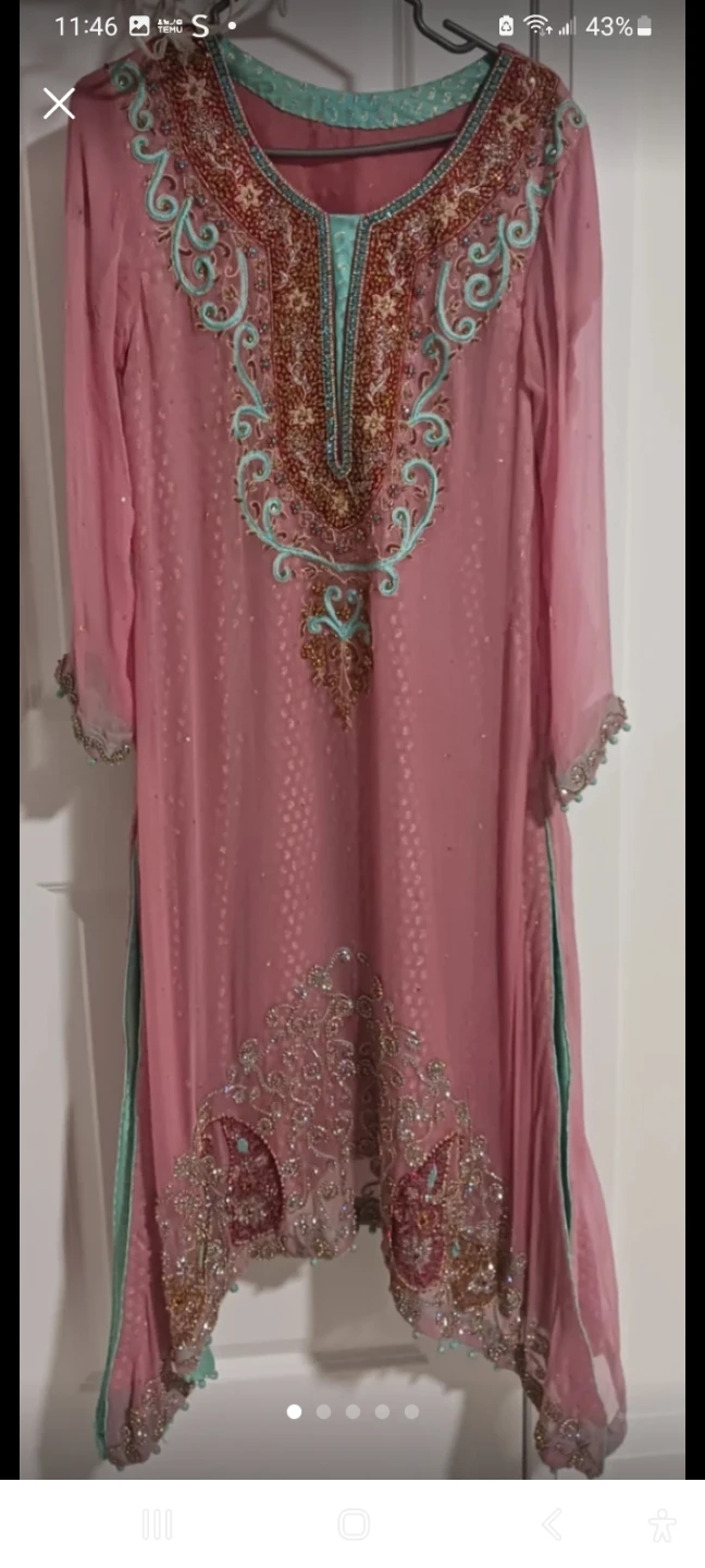 3piece suit embroidery party wear used occasionally