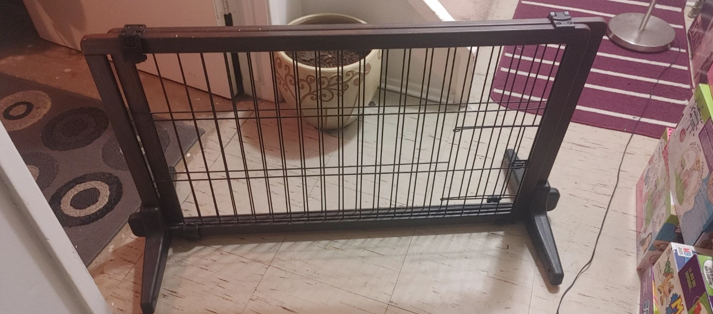 Dark Brown Metal Pet Gate/Barrier