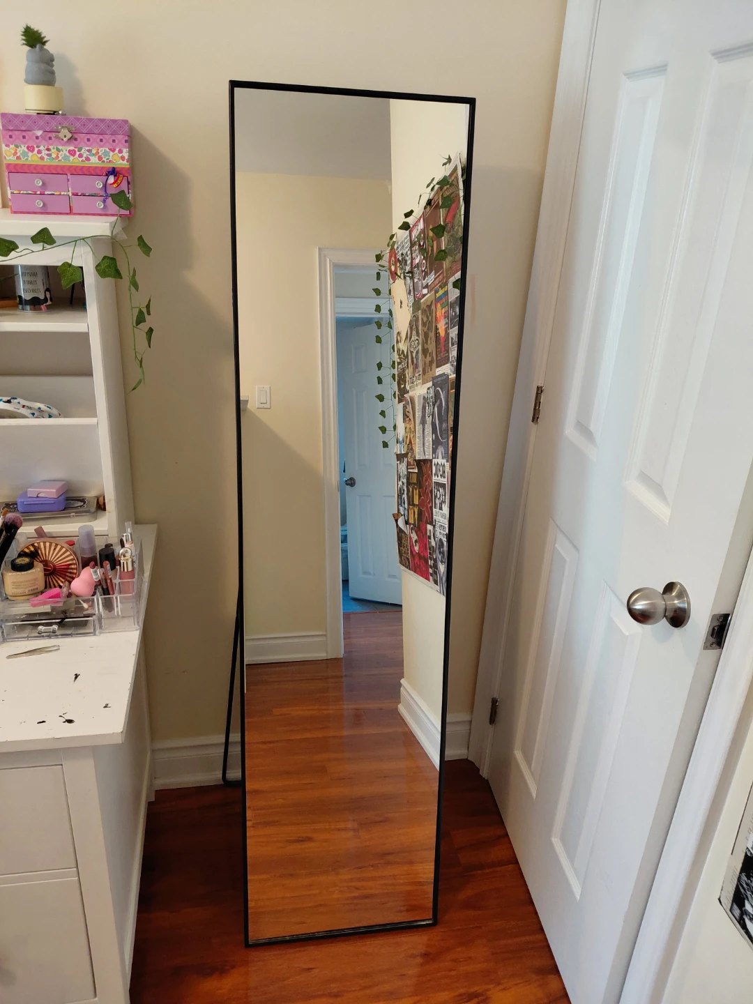 Full Length Standing Mirror with Black Frame