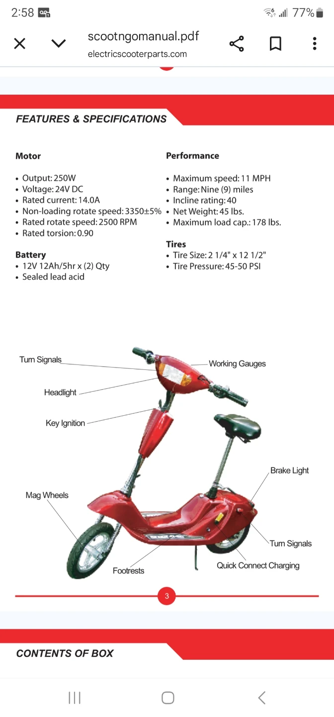 Red Scoot-N-Go Electric Scooter - photo 4