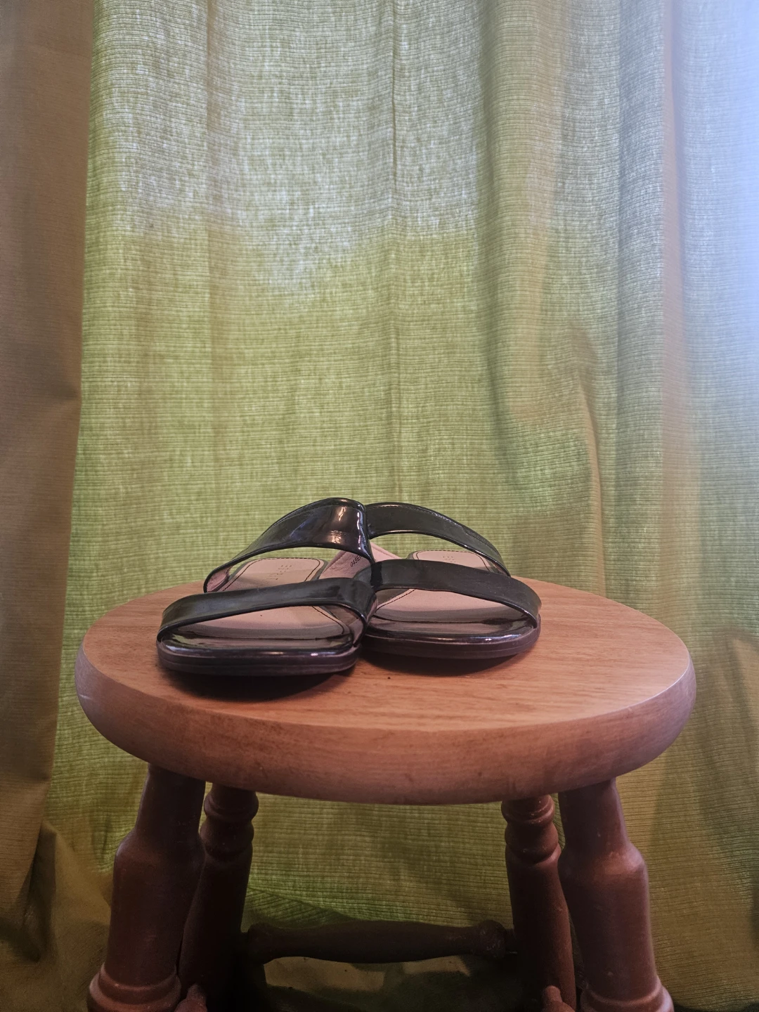 Esprit Navy Blue Patent Slide Sandals - photo 2