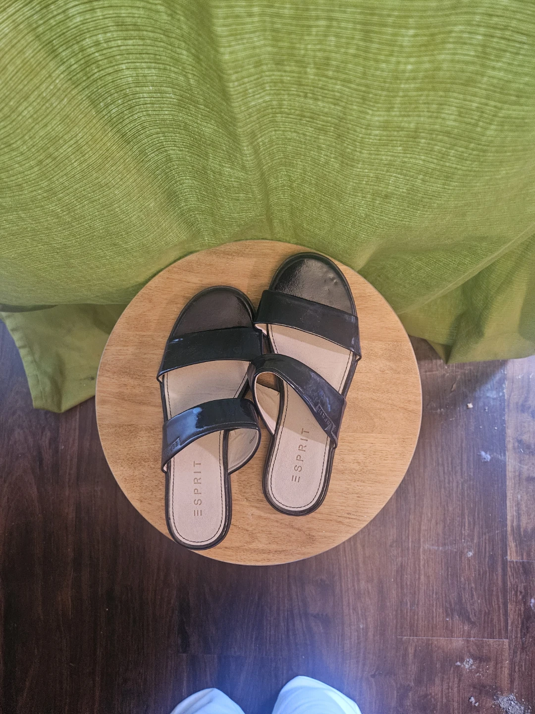 Esprit Navy Blue Patent Slide Sandals - photo 5