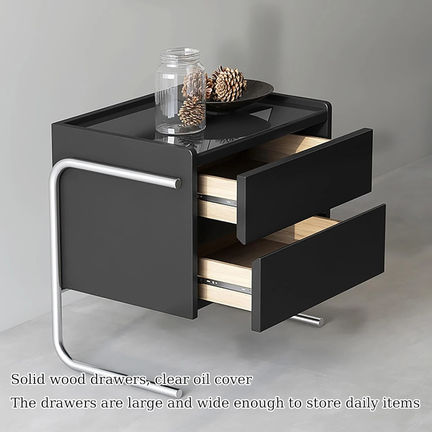 Brand 🆕 -Black 2-Drawer Nightstand