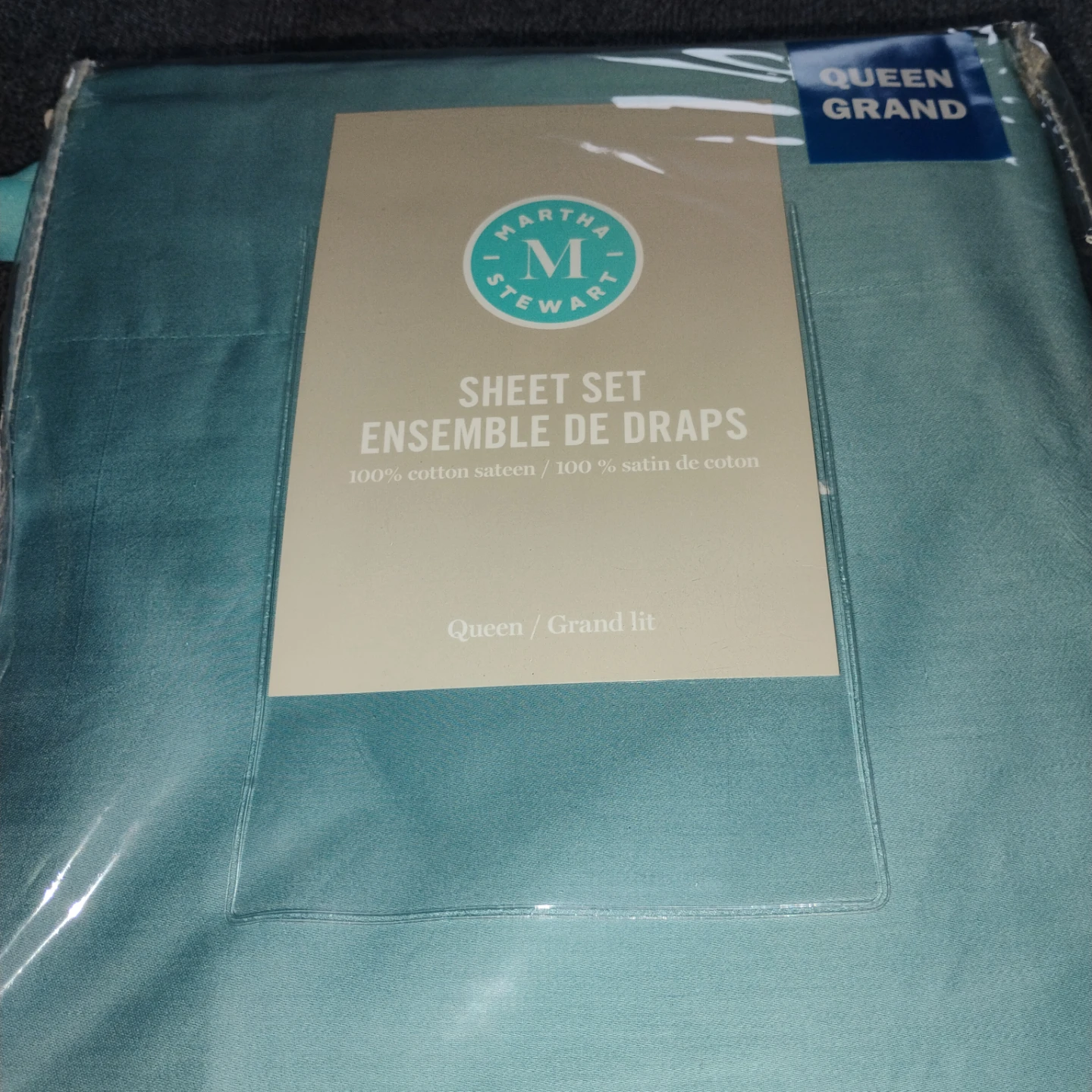 Martha Stewart Queen Grand Sheet Set Teal